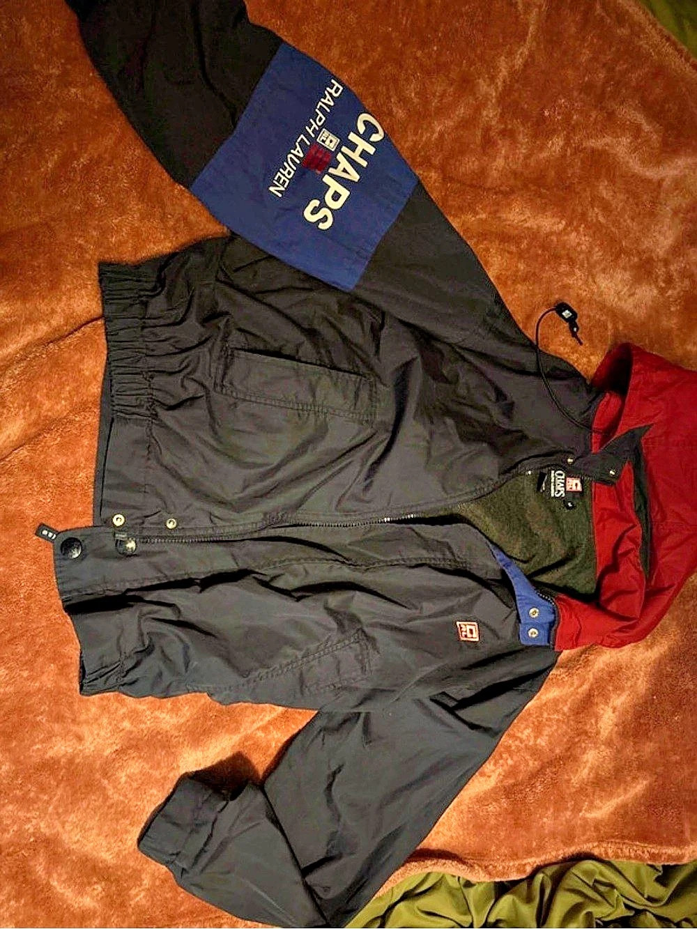 Vintage Chaps Ralph Lauren Windbreaker Jacket Size Medium